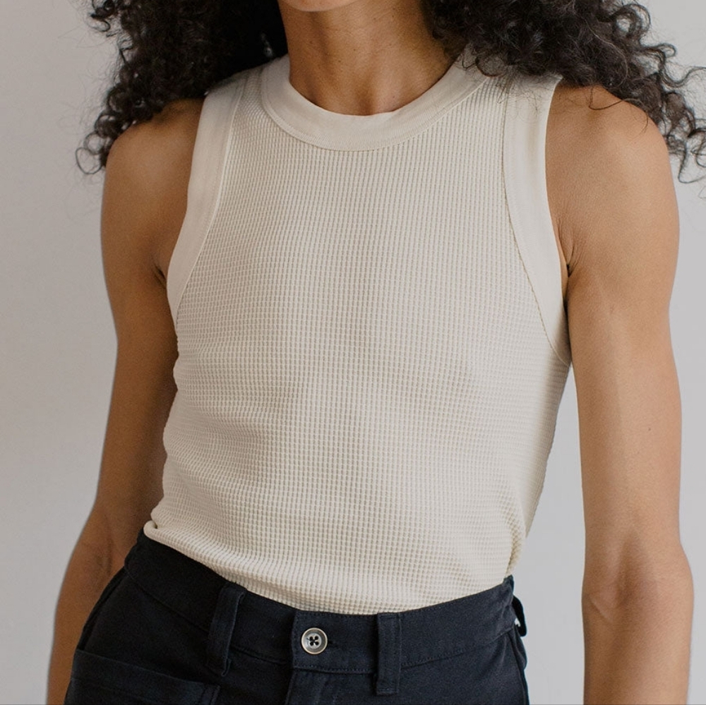 Noble Organic Waffle Crop Tank